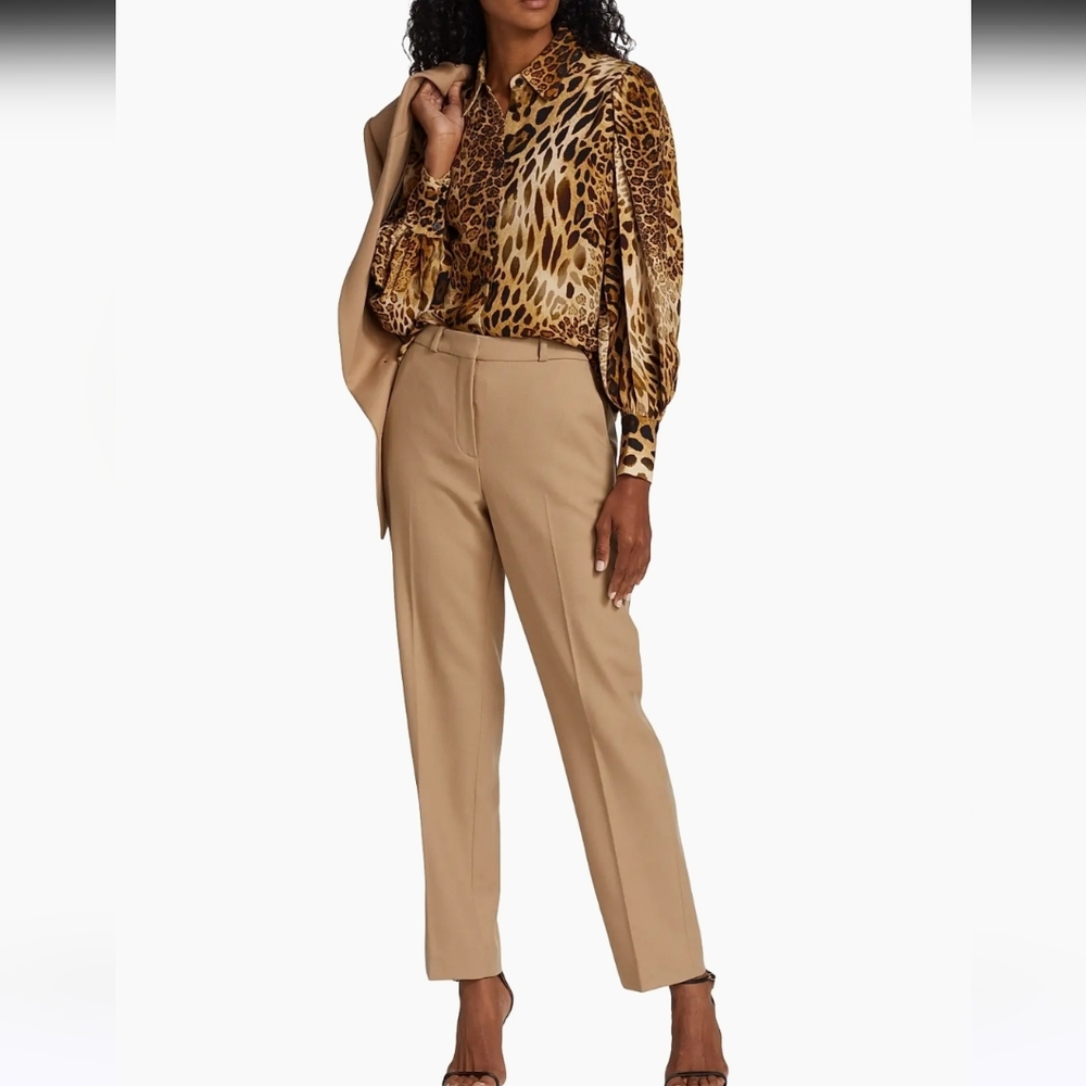 NWT ELIE TAHARI | $345 Animal Print Blouse - Picture 1 of 9